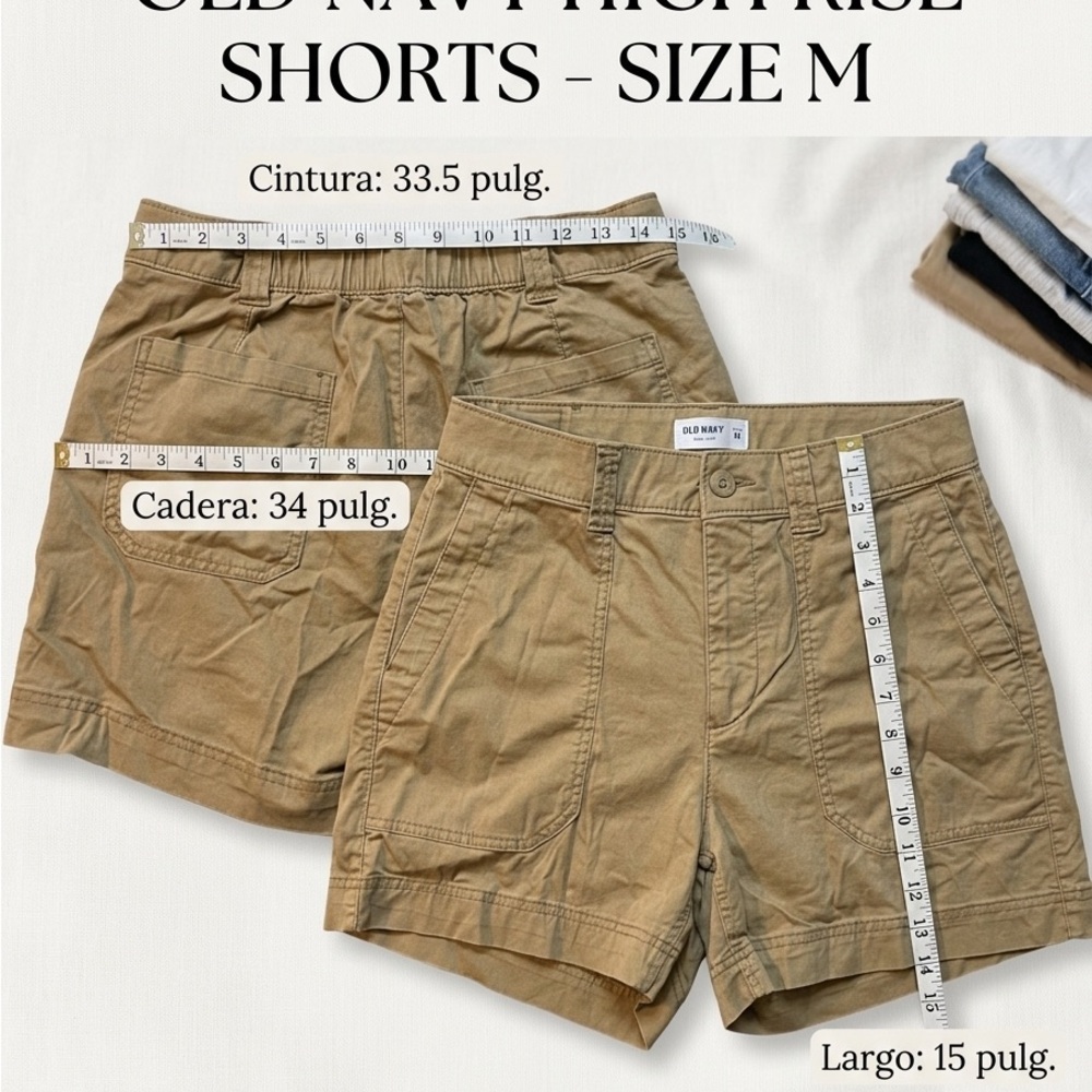 Old Navy High-Rise Khaki Shorts - Size M